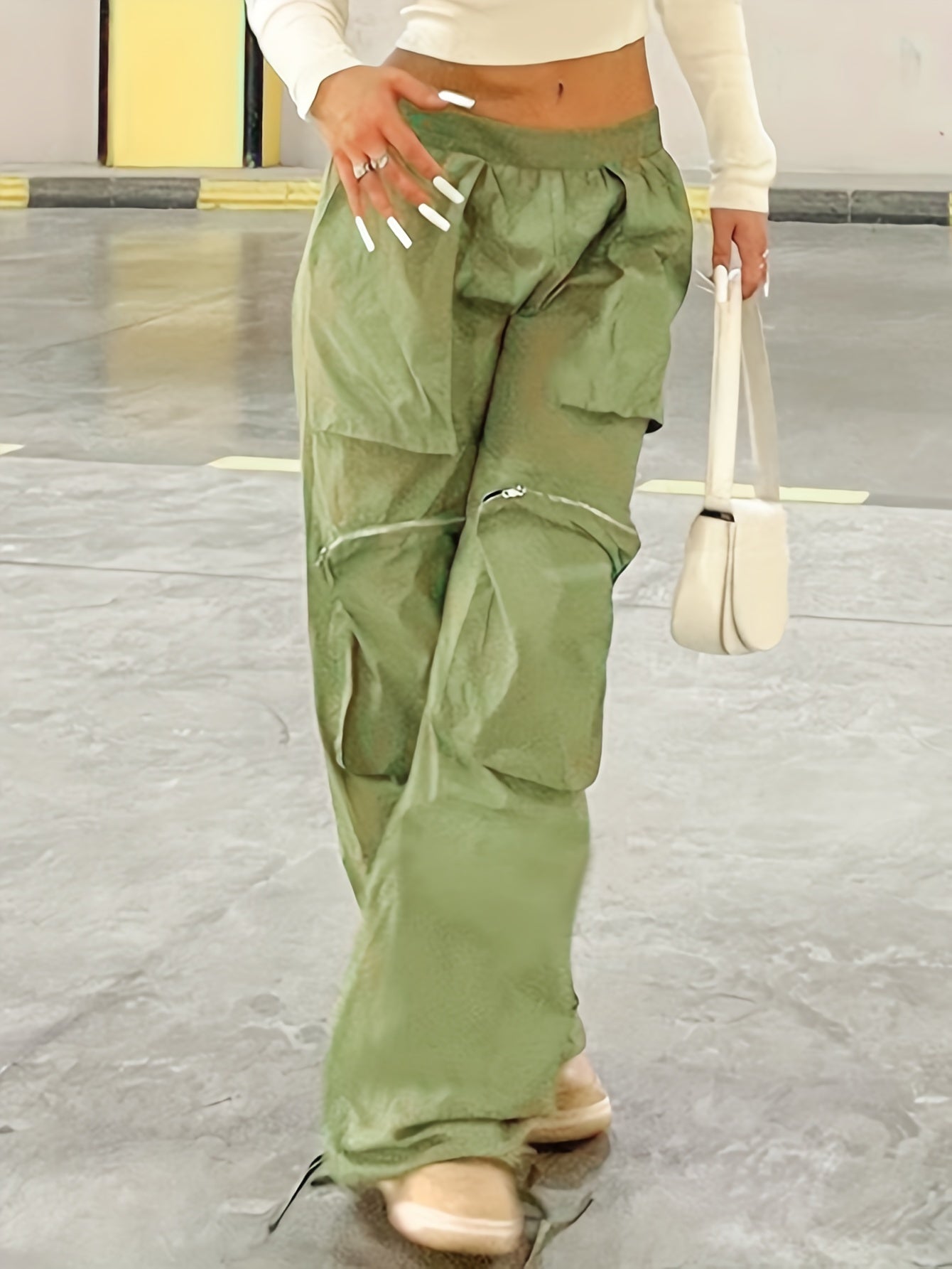 Loose Hiking Pants Low Waist Casual Cargo Pants