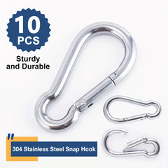 10pcs Durable Carabiner Heavy Duty Metal Buckles For Camping