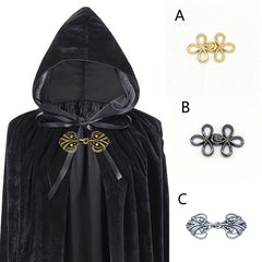 Four-leaf Clover Shawl Cloak Pair Button Hook