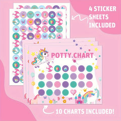 Toilet Training Unicorn Sticker Chart Potty Habit Formation