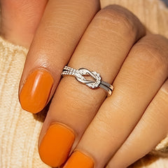 Girl's Bow Shaped Opening Ring Mother's Christmas Gift