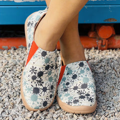 Women's Printed Canvas Slip-On Soft Sole Casual Shoes