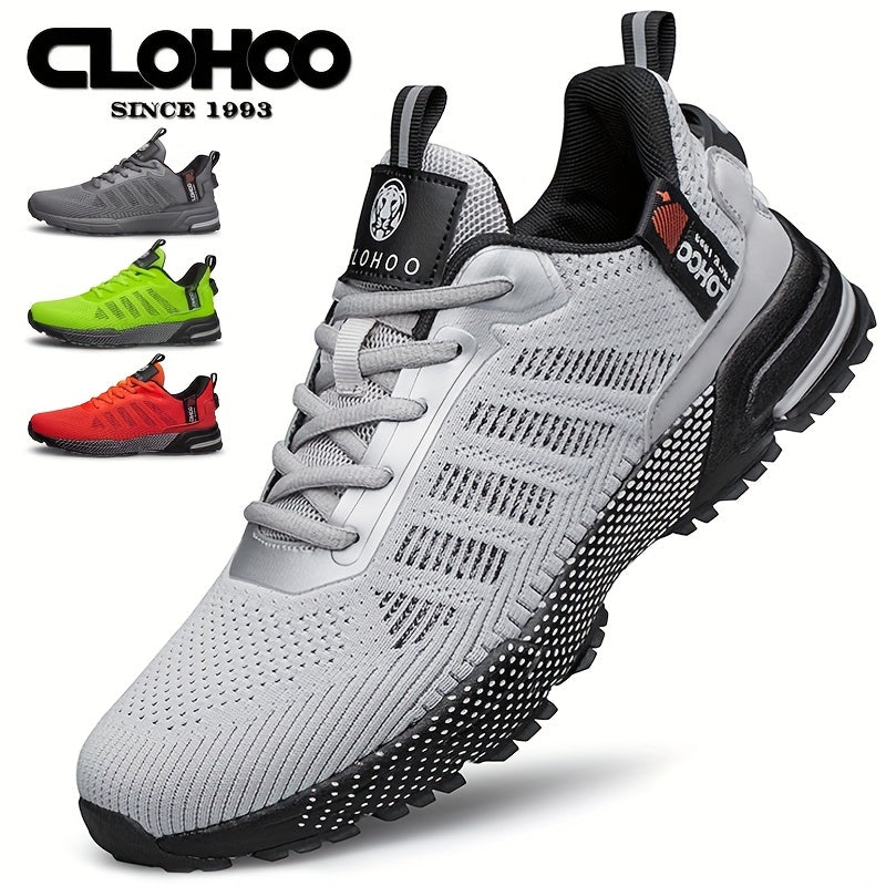 CLOHOO Knitted Breathable Comfy Sneakers for Running Jogging Lightweight Shoes