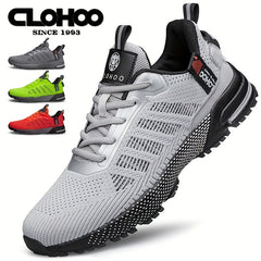 CLOHOO Knitted Breathable Comfy Sneakers for Running Jogging Lightweight Shoes