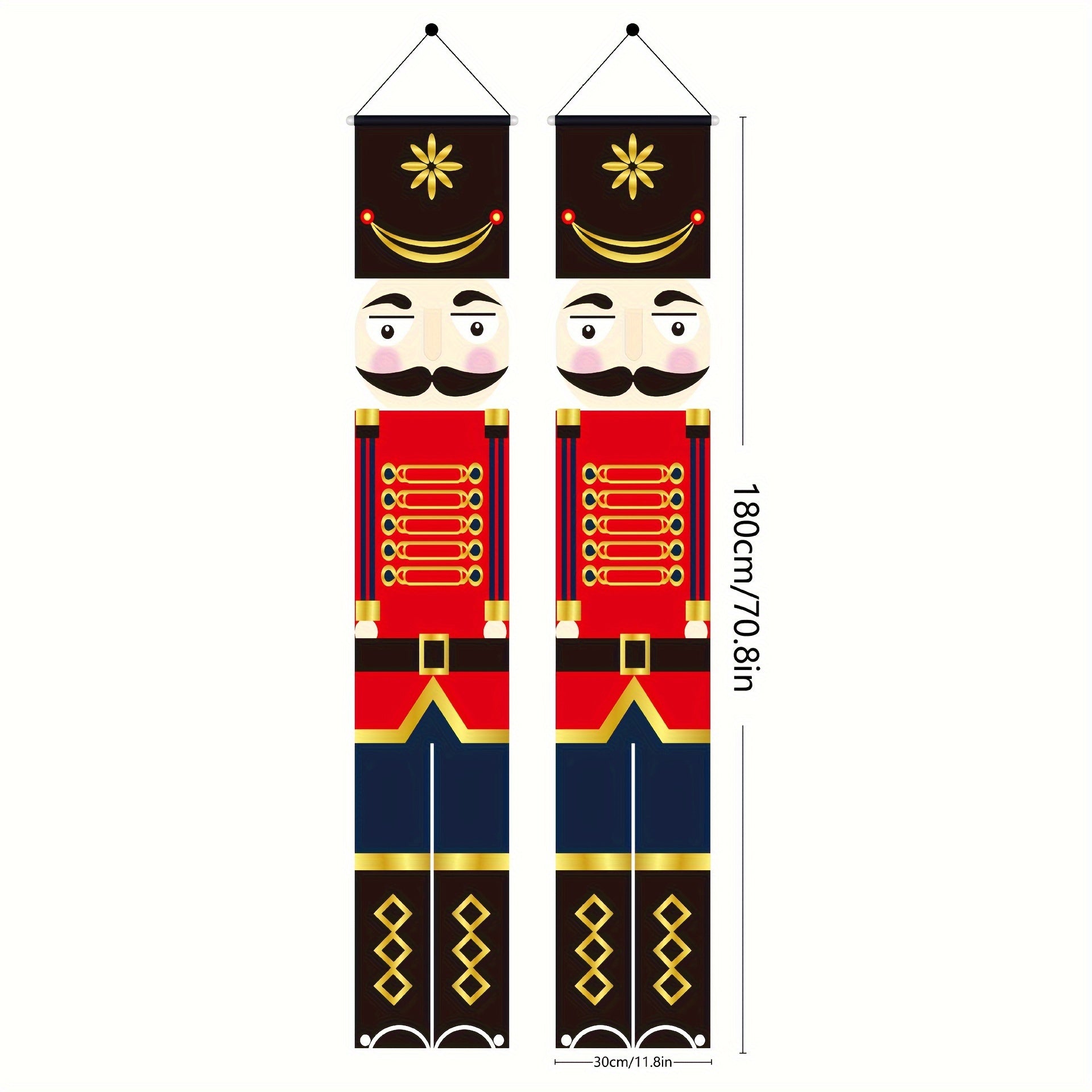Nutcracker Christmas Decorations Porch Banner Soldier Model