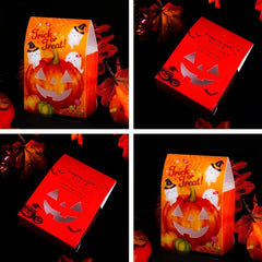 4pcs Halloween Pumpkin Candy Wrapping Paper Box