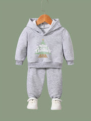 Girls 2pc Christmas Tree Hooded Sweatshirt & Sweatpants Set