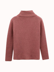 Casual Sweater Women's Plus Knitted Mock Neck Pullover Jumper