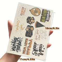 1pc Year Sticker Waterproof Tattoo Glitter Decoration