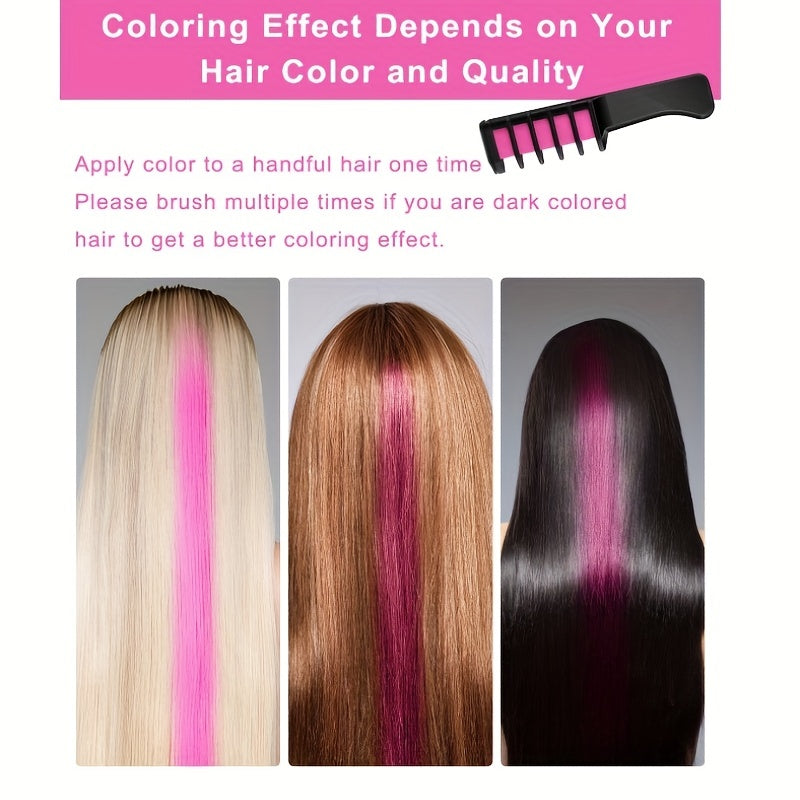 Hair Chalk Temporary Dye Pen Comb DIY Holiday Party Hair Painting