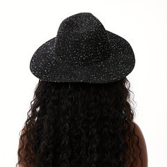 Rhinestone Sun Hat Jazz Fedora Cap Vintage Beach Hats