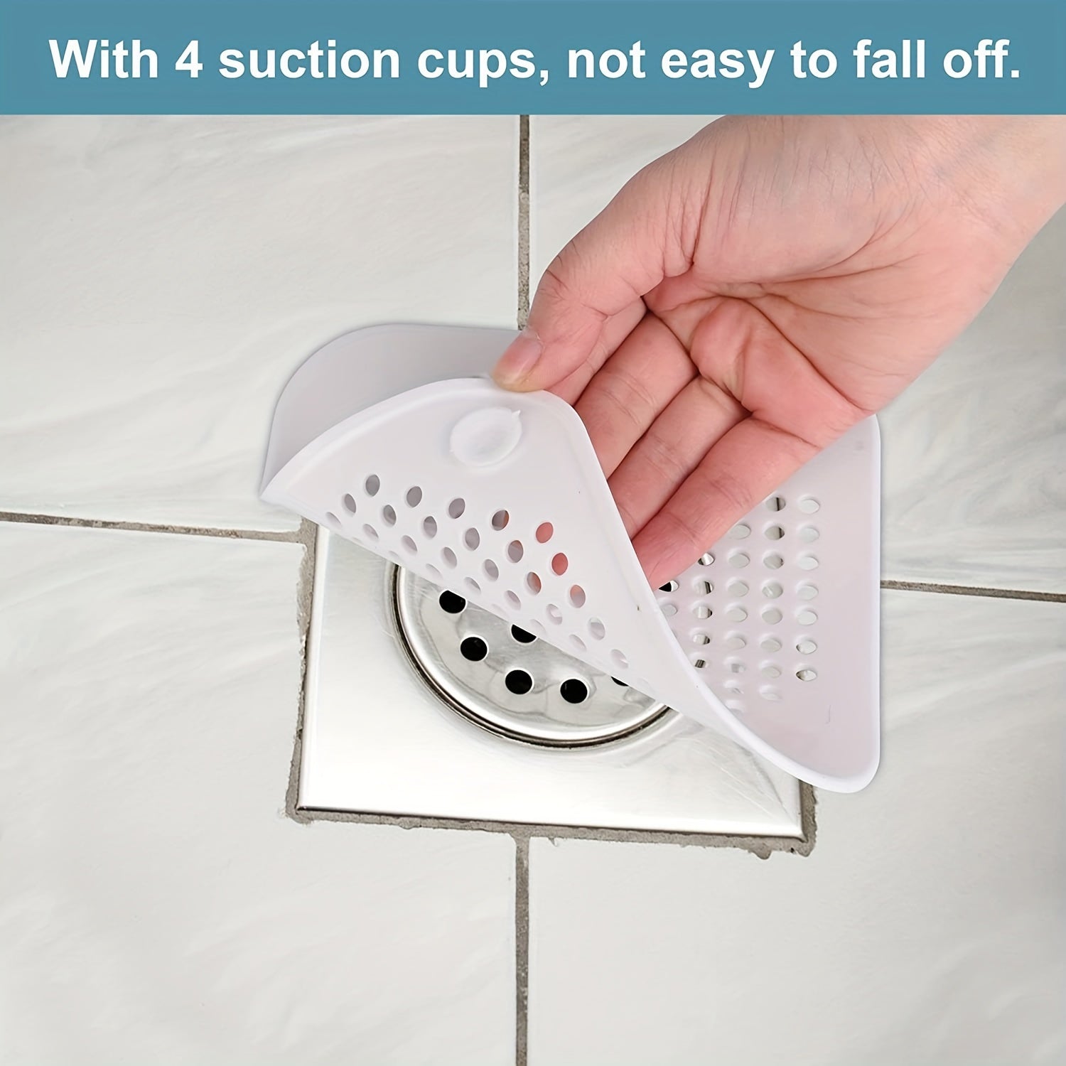 2pcs Silicone Drainage Catcher with Suction Cup