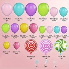 127pcs Candy Rainbow Balloon Arch Garland Set for Party