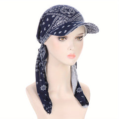 Leopard Paisley Print Baseball Cap Boho Turban Hats For Women