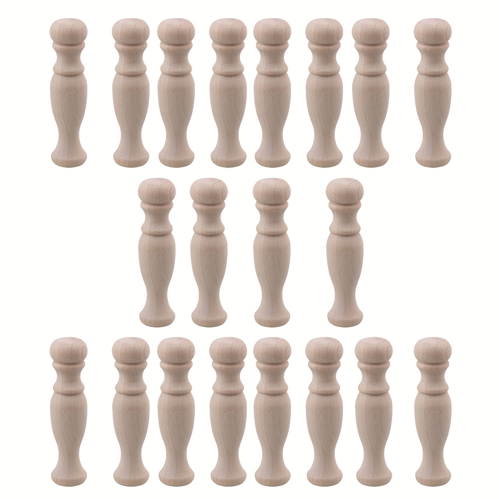 20pcs Decorative Wood Spindles for House Furniture 7 1 H 84
