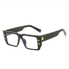 Square Anti Light Glasses Clear Lens for Women Men