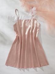 Lace Stitching Split Nightdress Women's Sleepwear