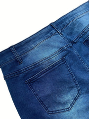 Flared Leg High Rise Stretch Jeans for Plus Size Women