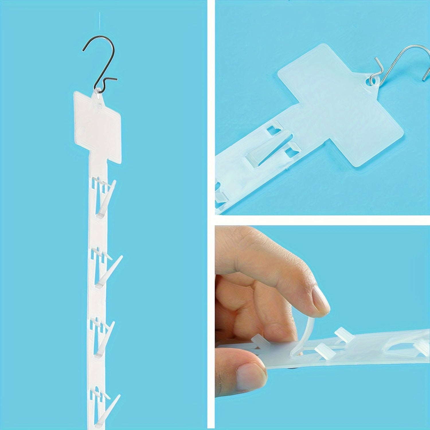 10pcs Hanging Display Strips with Hooks and Label Header