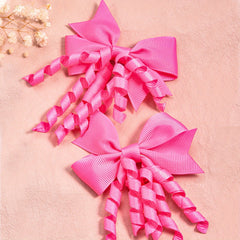 2pcs Swirly Bows Hair Clips for Kids