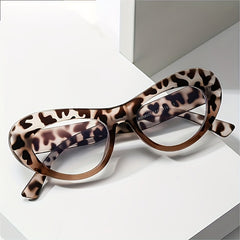 Oval Anti Light Glasses Tortoiseshell Block Photo Booth Props