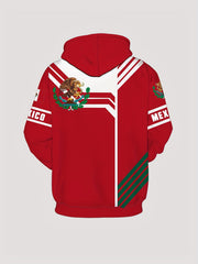 Mexico Eagle Print Hoodies For Men Comfy Pullover