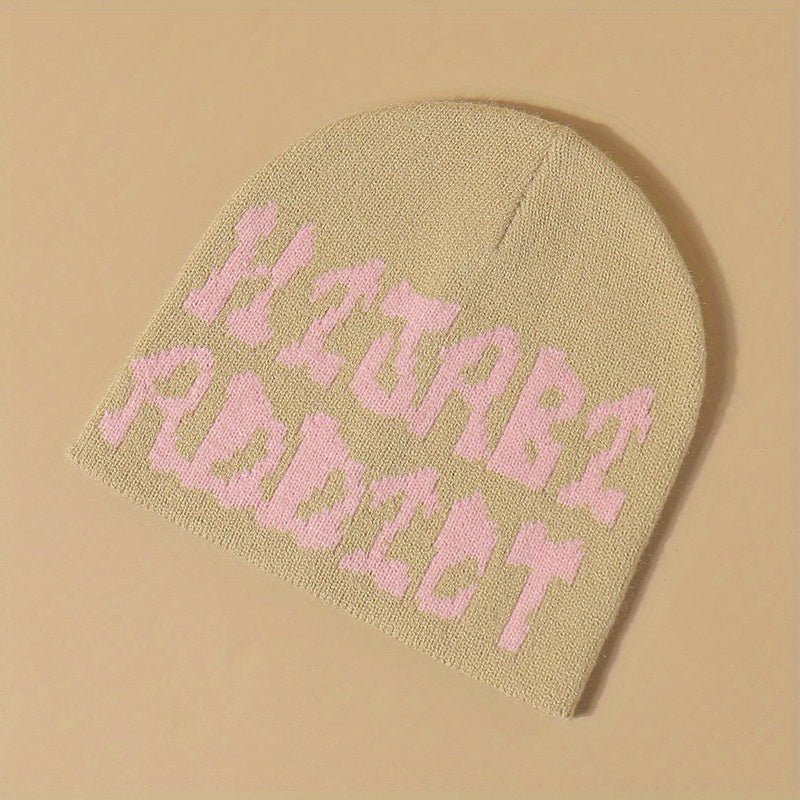 Y2K Multicolor Letter Woolen Hat Street Style