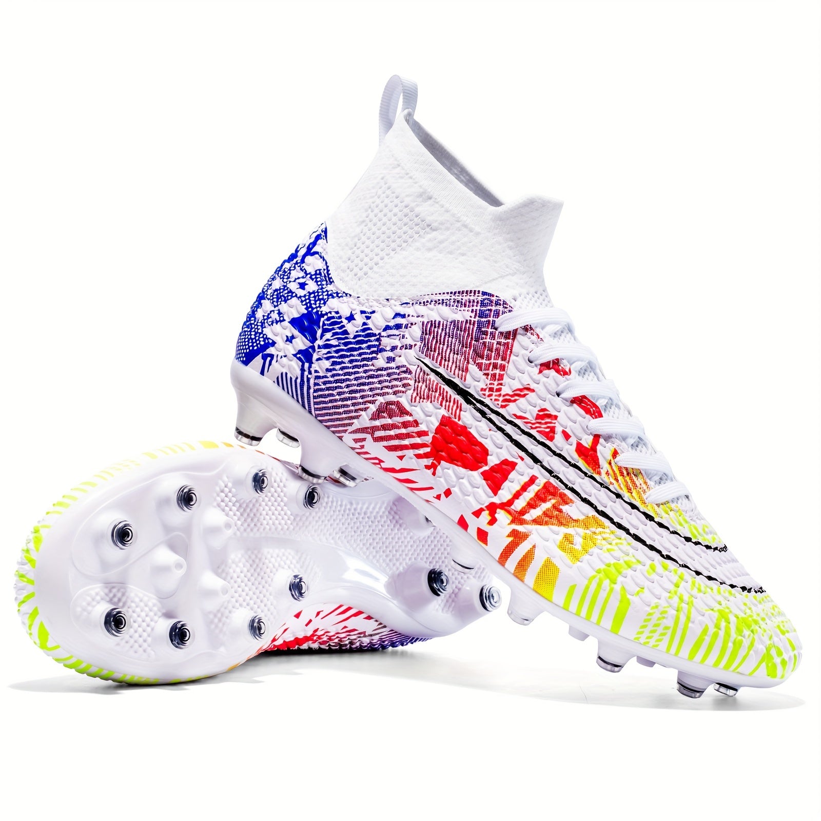 Boy's High Top Non Slip AG Football Cleat
