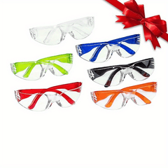 6pcs Safety Glasses Polycarbonate Impact Resistant Lens