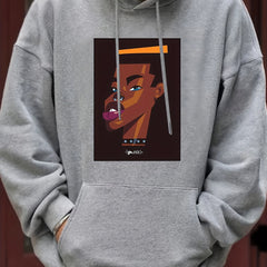 Comic Boy Print Hoodie for Men