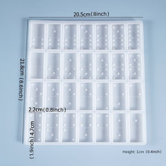Silicone Domino Molds for Resin Casting Personalized Dominoes