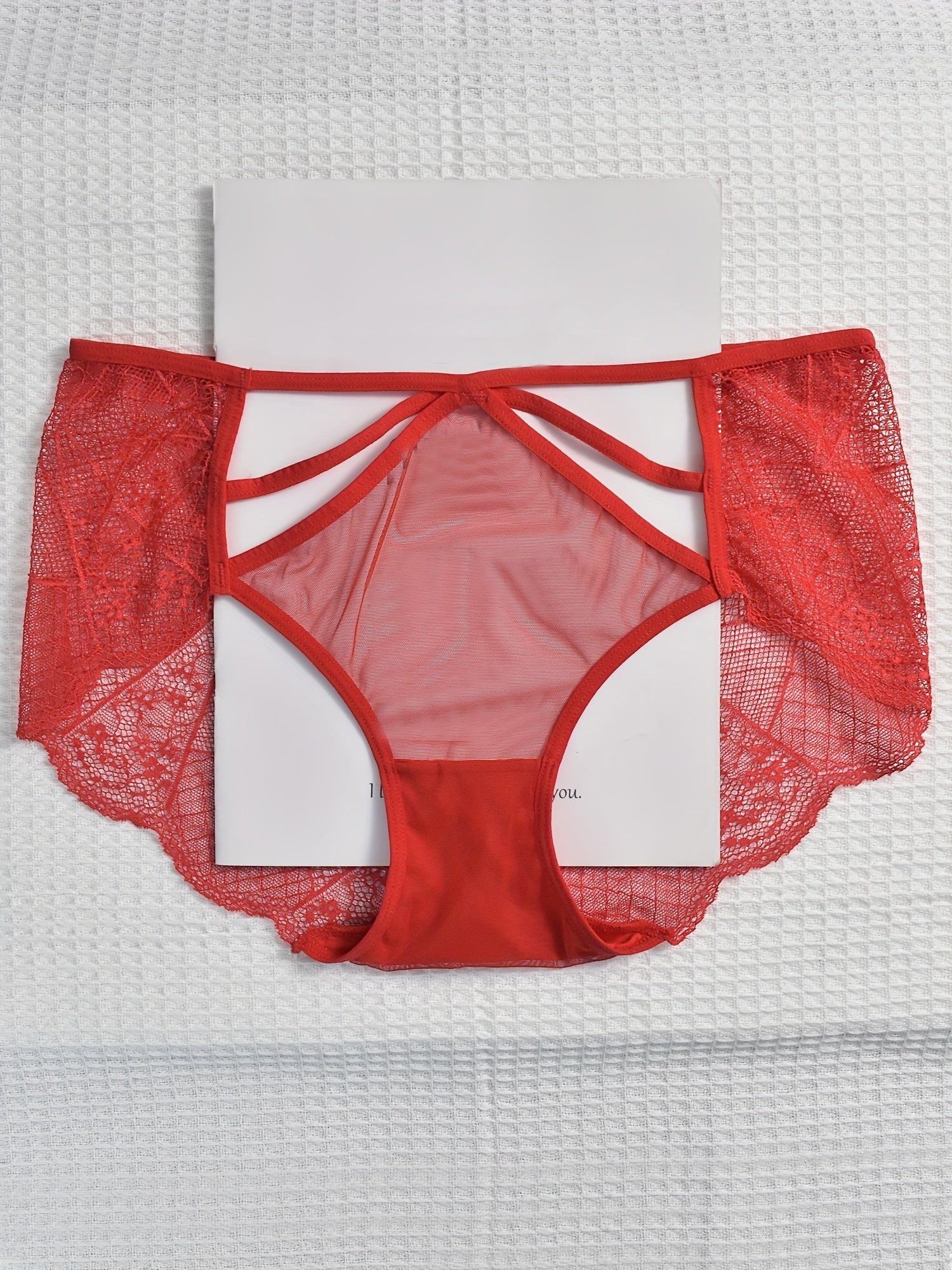 3pk Plus Size Lace Mid Waist Semi Sheer Panties