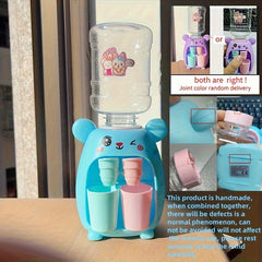 Kids Water Dispenser Bucket Cups Drinking Fountain Toy Pink