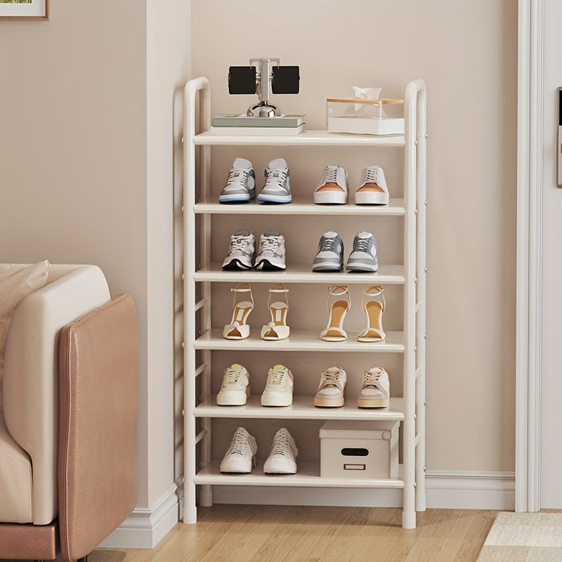 Large Capacity Metal Shoe Rack for Household Use - Functional Storage Shoe Rack
