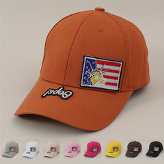 Flag Embroidery Baseball Cap Adjustable Couple Dad Hat