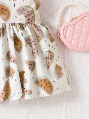 2pcs Watermelon Print Sleeveless Dress & Headband Set for Baby Girls
