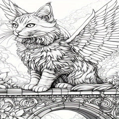 Fairy Cat Coloring Book 22 Pages Thick Paper Creative Halloween