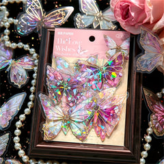 20pcs Gilded PVC Large Sticker Bag Butterfly Shadow Trail Series Retro Guka