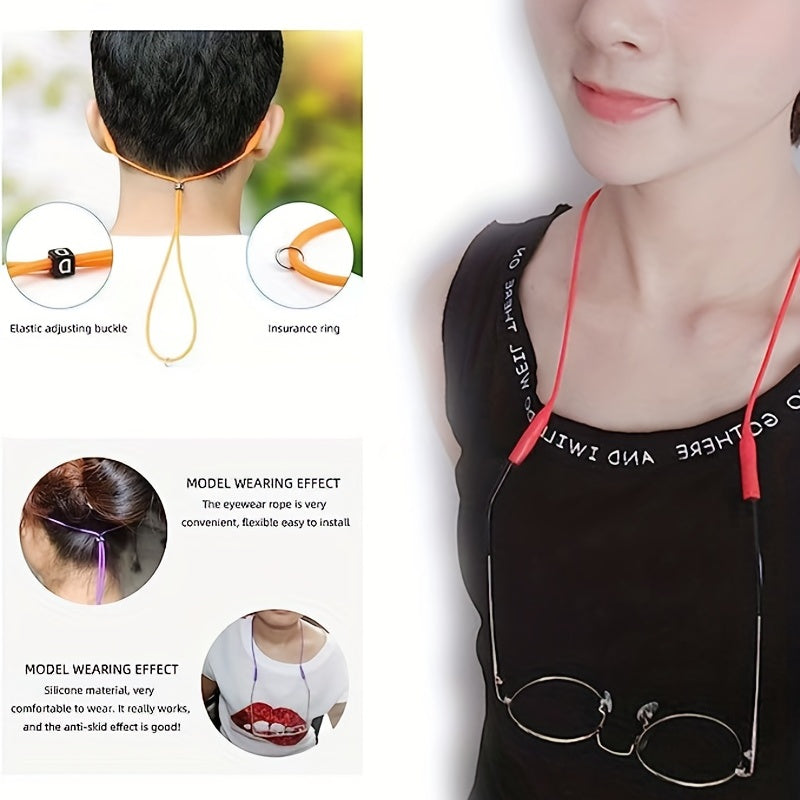 Adjustable Eyewear Retainer Candy Silicone Strap