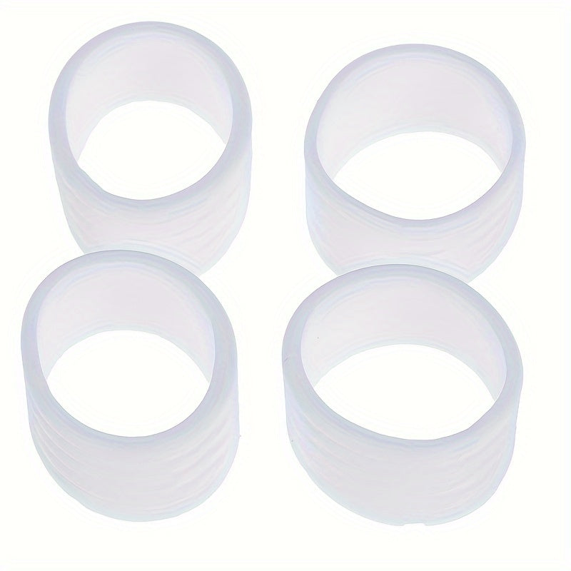 4pcs Silicone Tennis Racket Sealing Rubber Ring Sweat-absorbing Fixed Rubber