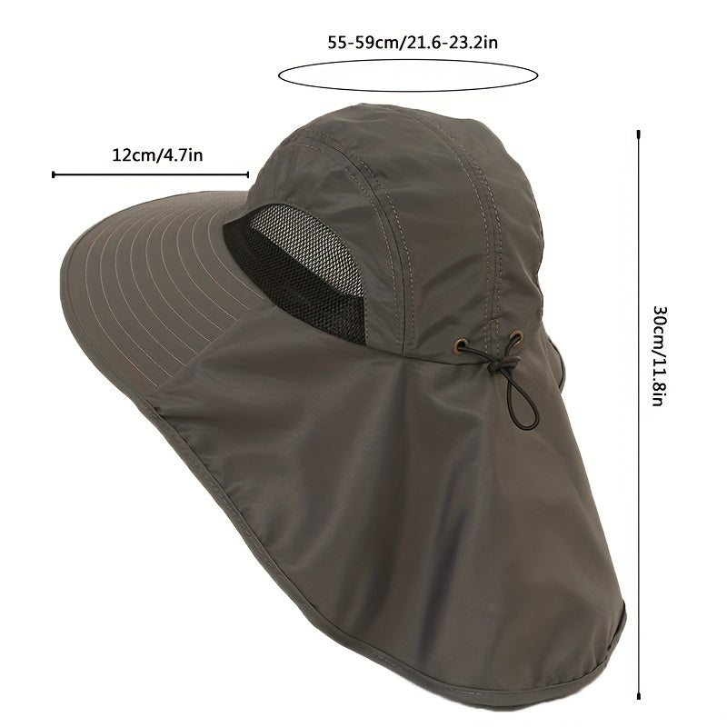 Adjustable Sun Hat UV Protection Wide Brim Safari Fishing