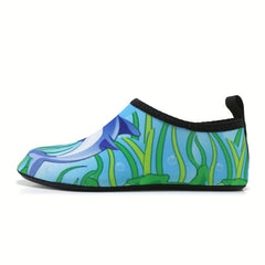 Kids Shark Print Water Shoes Lightweight Aqua Socks