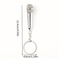 Microphone Keychain for Women - Car Key Holder and Bag Accessory