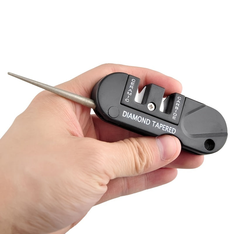 Portable Tungsten Ceramic Sharpener for Outdoor Camping and Fishing