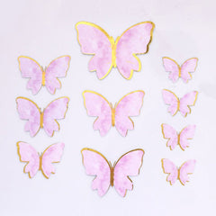 10pcs Butterfly Cake Toppers - Elegant Dessert Party Decoration