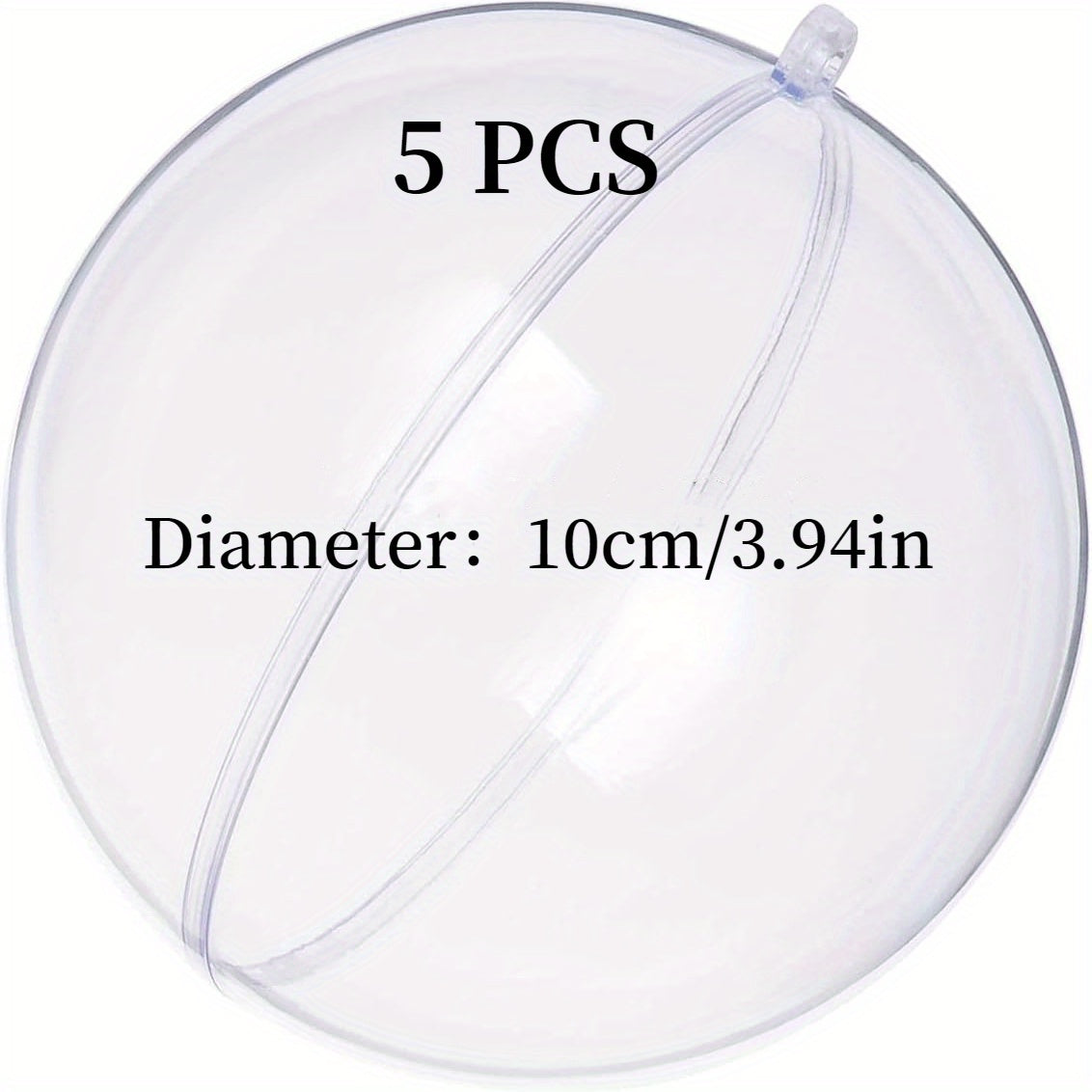 Refillable Transparent Plastic Ornament Balls DIY Decorations