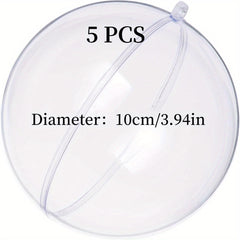 Refillable Transparent Plastic Ornament Balls DIY Decorations