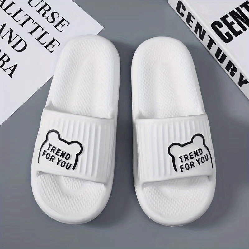 Men's Lightweight Non Slip Open Toe Slides for Bathroom Beach Summer