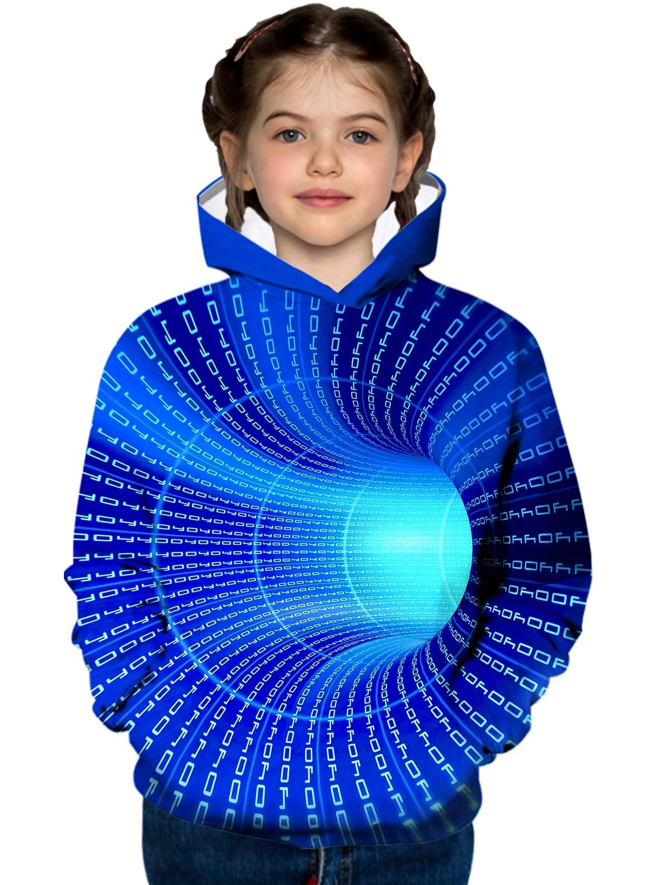 3D Print Kid's Hoodie Long Sleeve Top for Fall