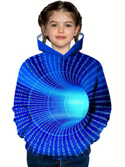 3D Print Kid's Hoodie Long Sleeve Top for Fall